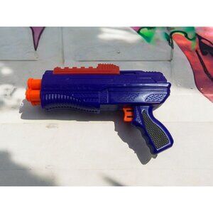Vintage Wizard Toy Dart Gun Blaster Blue Orange 90s Retro Space Pistol Toy Gift